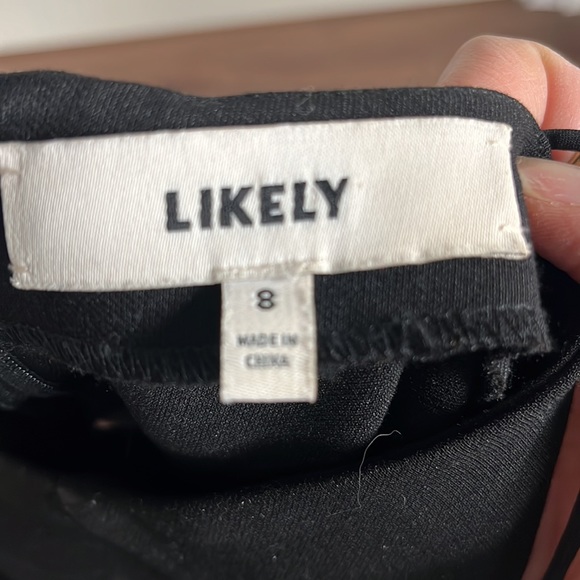 Likely Black Dress Spaghetti Strap Ruffle Bottom Sz 8 - Picture 3 of 3